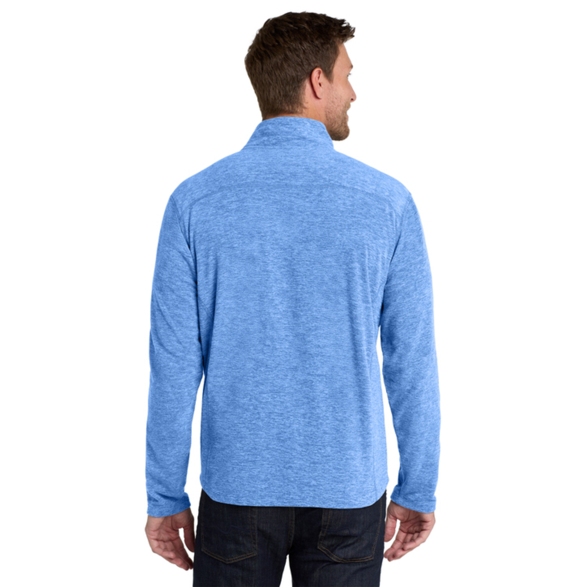 Port Authority® Heather Microfleece Full-Zip Jacket