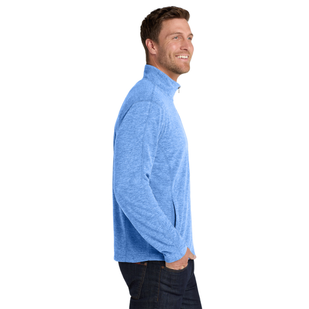 Port Authority® Heather Microfleece Full-Zip Jacket